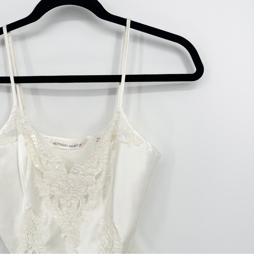 Victorias Secret Vintage Style White Lace Lingerie Bodysuit